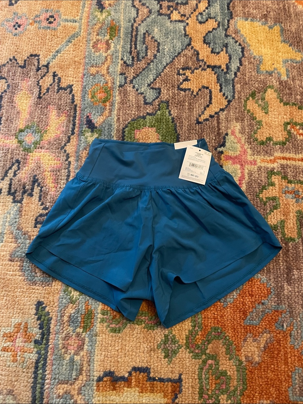 DSG Teal Blue Layered Athletic Shorts